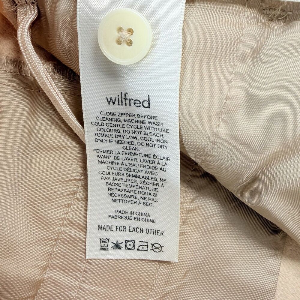 Aritzia Wilfred Effortless Pant Cropped Sz 00 Cream Pleated Minimalist Art 97558 - Picture 8 of 9